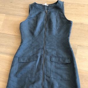 Blue suede jumpsuit Dress